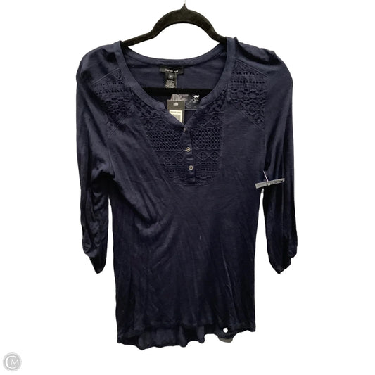 Top Long Sleeve By Verve Ami In Blue, Size: S