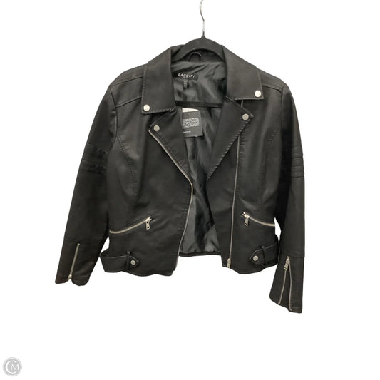 Jacket Moto By Baccini In Black, Size: M