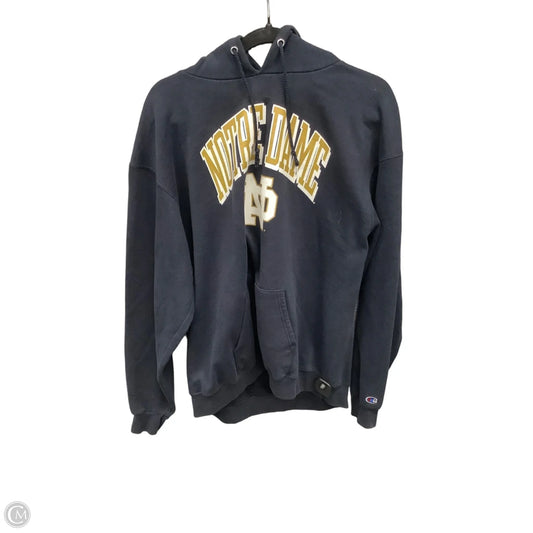 Sweatshirt Hoodie By Champion In Navy, Size: Xl