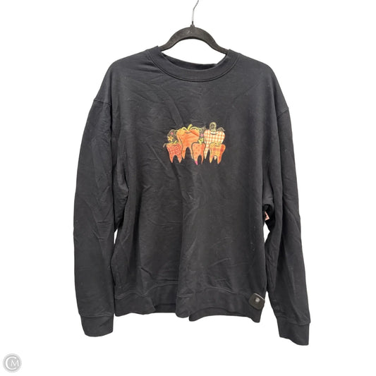 Sweatshirt Crewneck By Clothes Mentor In Black, Size: Xl