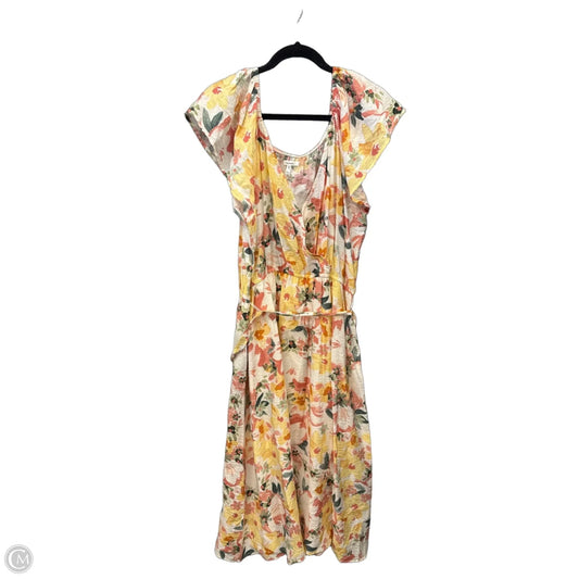Dress Casual Midi By Maurices In Floral Print, Size: Xxl