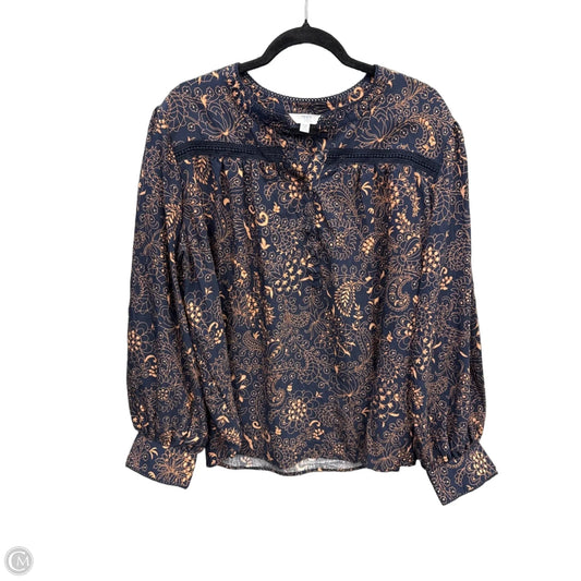 Top Long Sleeve By Time And Tru In Navy, Size: 3x