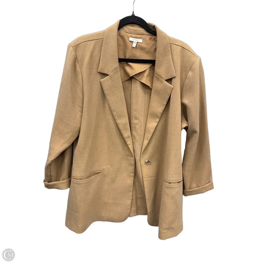 Blazer By Maurices In Tan, Size: Xxl