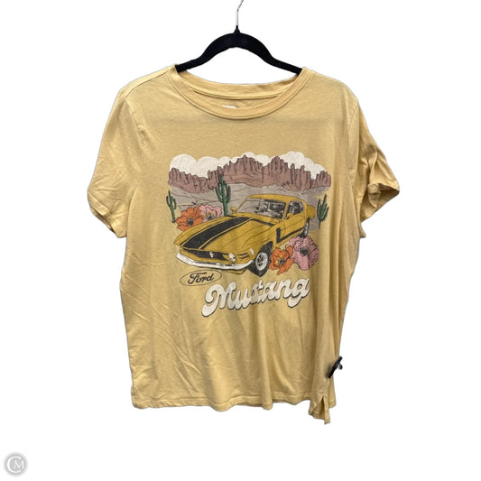 Top Short Sleeve By Clothes Mentor In Yellow, Size: Xl