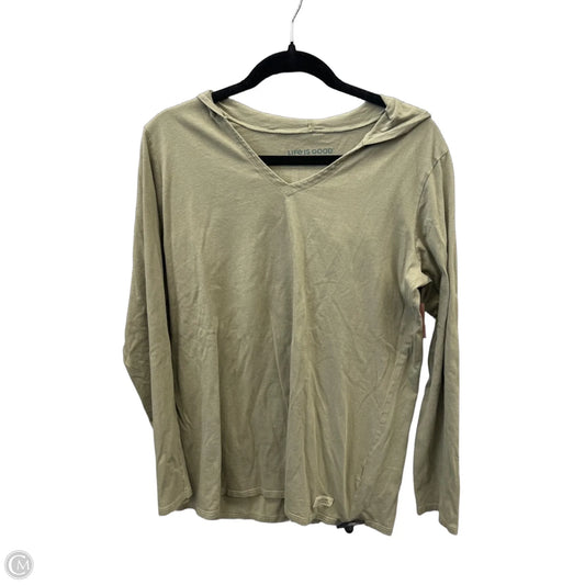 Top Long Sleeve By Life Is Good In Green, Size: L
