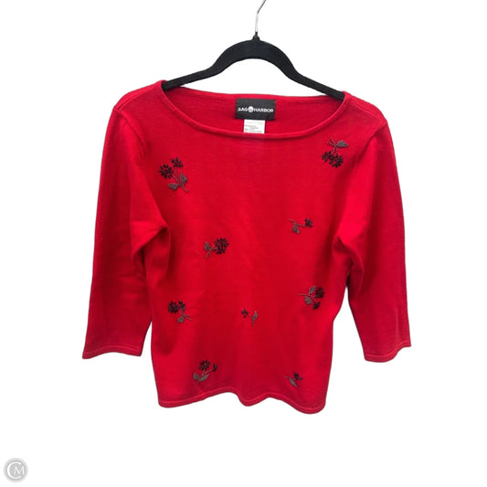 Top 3/4 Sleeve By Sag Harbor In Red, Size: S