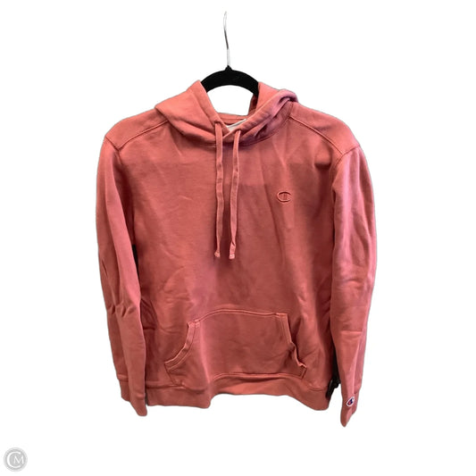 Sweatshirt Hoodie By Champion In Orange, Size: S