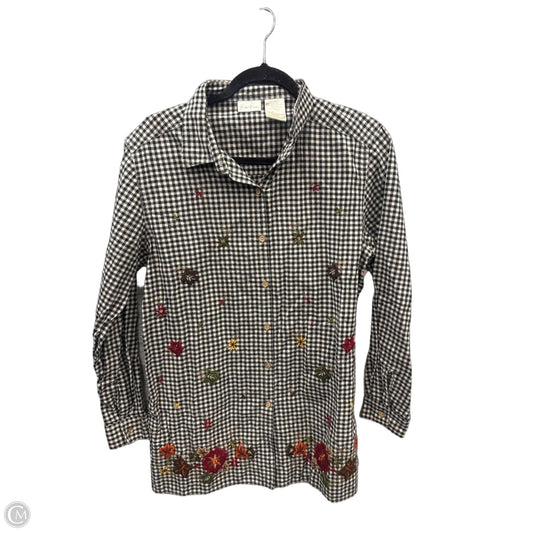 Dress Casual Short By Bobbie Brooks In Plaid Pattern, Size: M