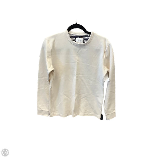 Sweatshirt Crewneck By Clothes Mentor In Cream, Size: S