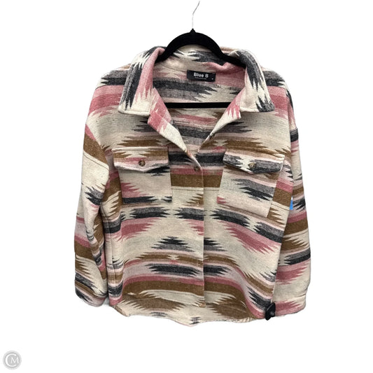 Jacket Shirt By Blue B In Tan, Size: M