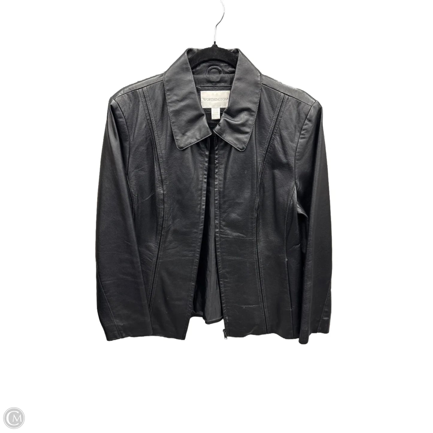 Jacket Leather By Worthington In Black, Size: M