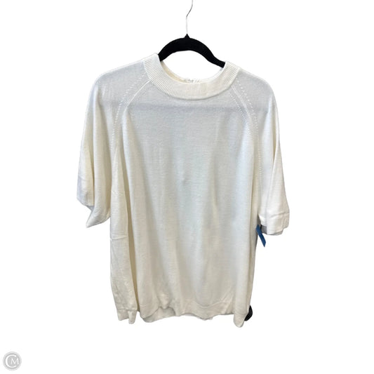 Sweater Short Sleeve By Mercer Street In Cream, Size: 3x