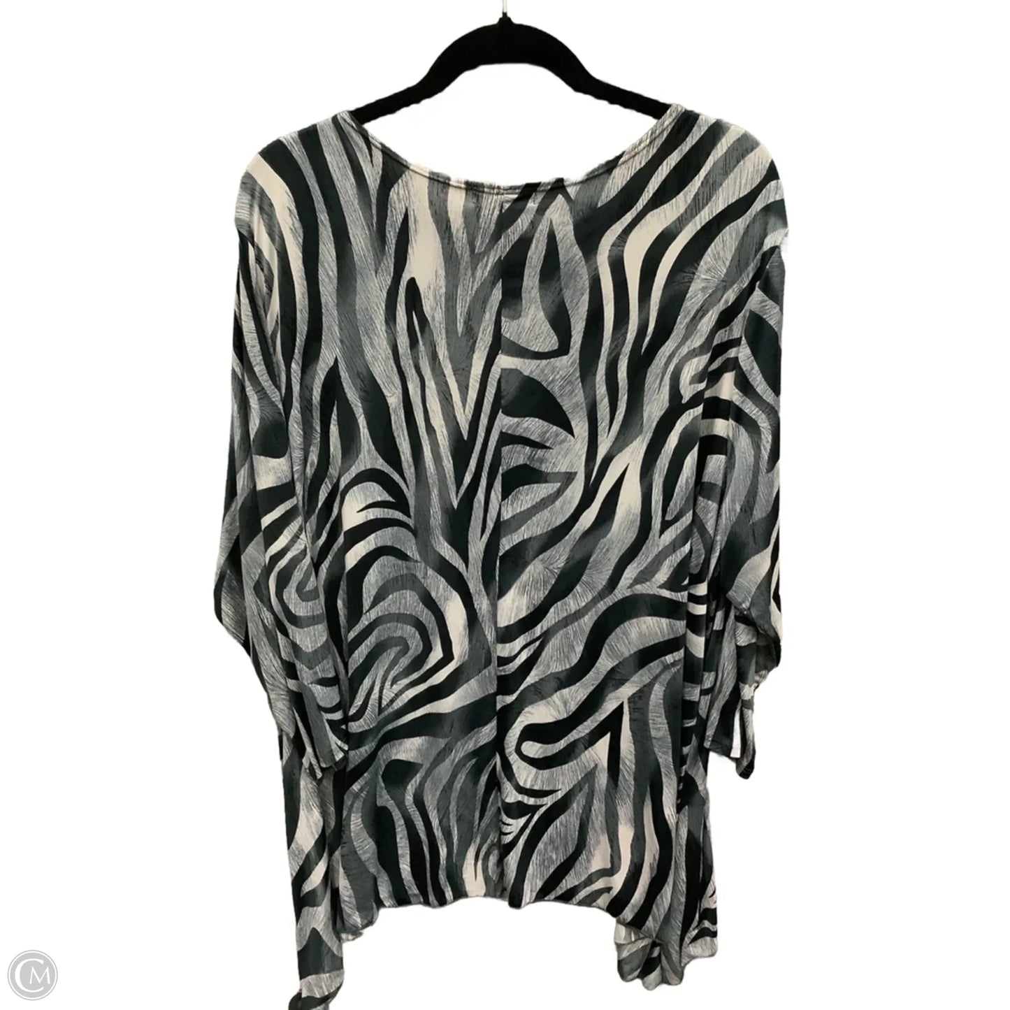 Top 3/4 Sleeve By Dressbarn In Grey, Size: 3x