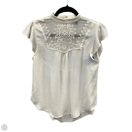 Top Short Sleeve By Express In White, Size: Xs
