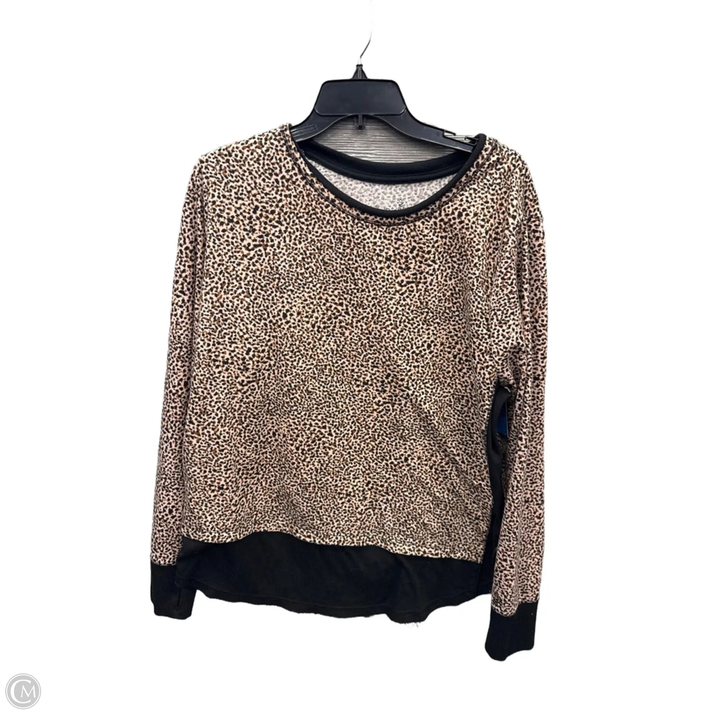 Top Long Sleeve By Cuddl Duds In Animal Print, Size: 1x