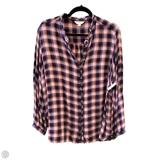 Top Long Sleeve By Terra & Sky In Purple, Size: 2x