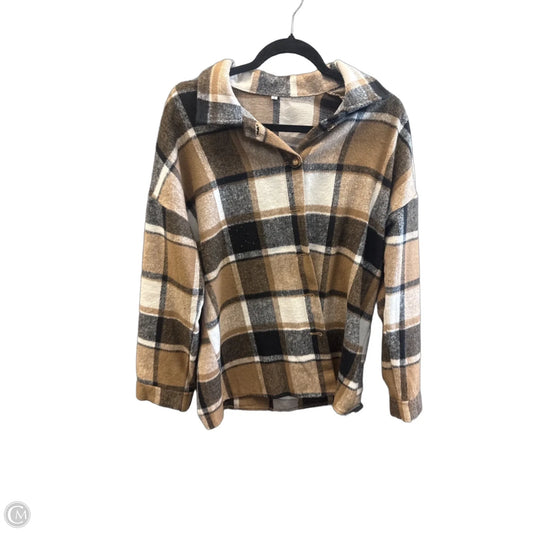 Jacket Shirt By Clothes Mentor In Multi-colored, Size: L