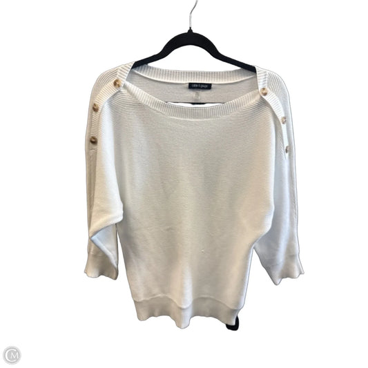 Sweater By Cable And Gauge In White, Size: L