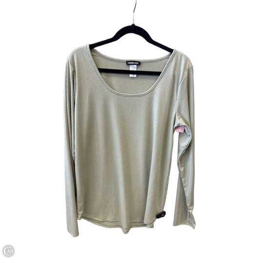 Top Long Sleeve Basic By Heimish Usa In Green, Size: 1x