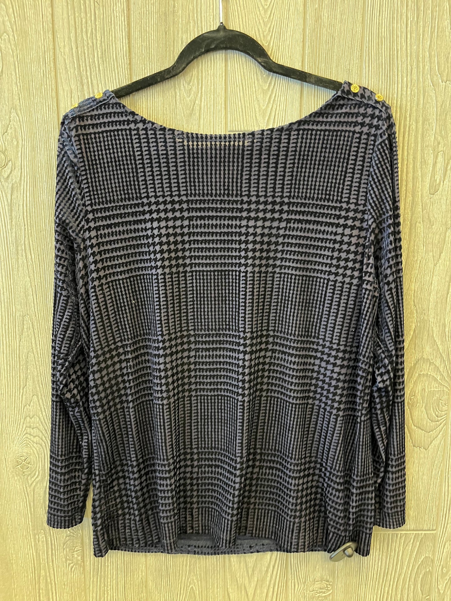 Top Long Sleeve By Anne Klein In Blue, Size: Xl