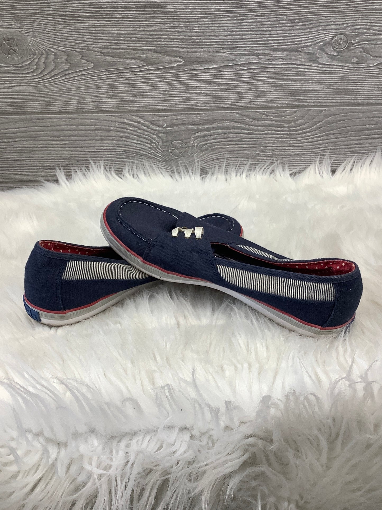 Navy Shoes Flats Keds, Size 7.5